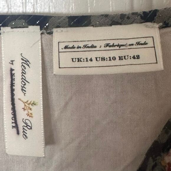 Anthropologie Dress Meadow Rue Boho Josie Tiered Maxi Fairy Multi Bohemian Sz 10 - Picture 9 of 10